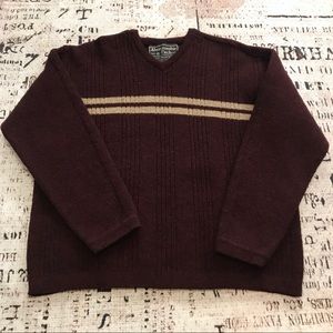 VTG ABERCROMBIE FITCH Wool Sweater 2-Stripe Jumper